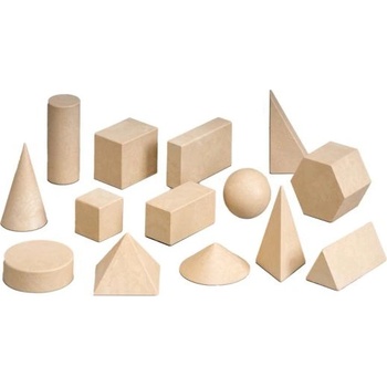 Wissner Дървен комплект геометрични тела 14 бр