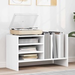 vidaXL Шкаф за грамофонни плочи Бяло 78.5 x 35 x 45 см (891072)