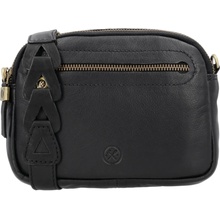 Čierna kožená crossbody kabelka Molly