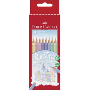 Faber-Castell Цветни моливи faber-castell Пастелни шестоъгълни 10 броя 111211 (111211)