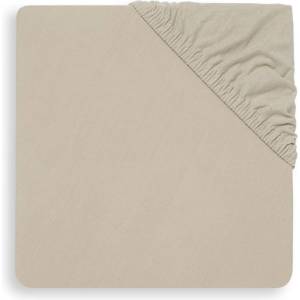 Jollein Бебешки памучен чаршаф с ластик Jollein - 60 x 120 cm, Nougat (560314) - baby
