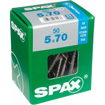 SPAX vruty 5x70mm T-STAR zápustná hlava, částečný závit, pozink