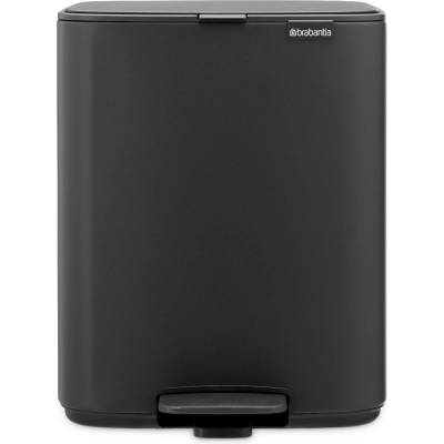 Brabantia Кошче за отпадъци с педал BO 12 l, минерал сив, стомана, Brabantia (BRAB238086)