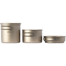 Sada na varenie Vango Titanium 3 Piece Cook Set strieborná