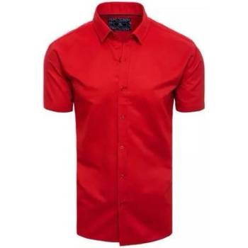 Dstreet pánská košile s krátkým rukávem KX0989 červená