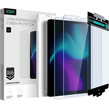 ESR Armorite Tempered Glass Screen Protector - комплект 2 броя стъклени защитни покрития за дисплея на iPad Pro 11 M2 (2022), iPad Pro 11 M1 (2021), iPad Pro 11 (2020), iPad Pro 11 (2018), iPad Air 5