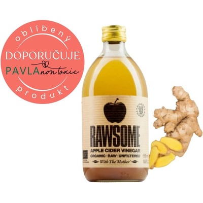 Rawsome Raw jablečný ocet Zázvor a kurkuma 500 ml