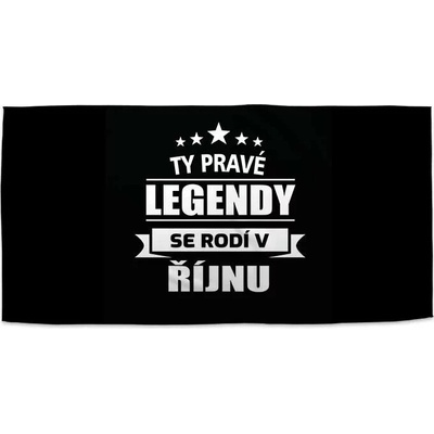 SABLIO Ručník - Ty pravé legendy se rodí v říjnu 50x100 cm