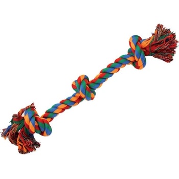 Dog Fantasy Uzel bavlněný barevný 3 knoty 40 cm