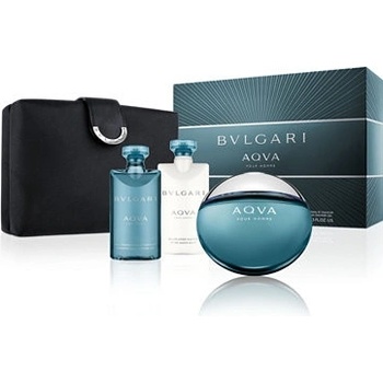 Bvlgari Aqva pour Homme EDT 100 ml + sprchový gél 75 ml + balzam po holení 75 ml + etue darčeková sada