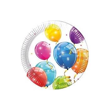 Procos Качествени компостируеми чинии - Блестящи балони 8 бр