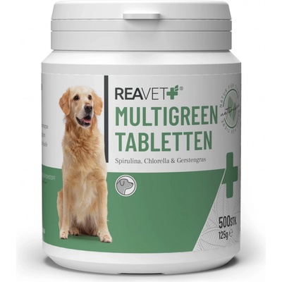 Reavet MultiGreen tablety s chlorellou a spirulinou 500 ks