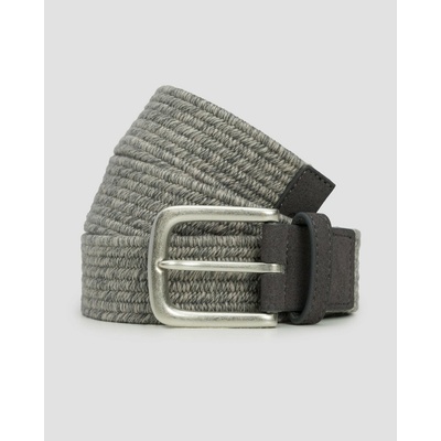 Alberto pánský šedý opasek Cotton Braided