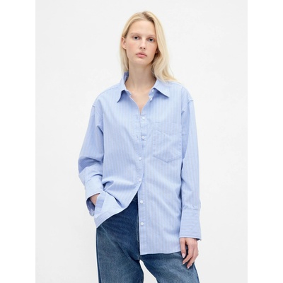 Gap Oversize košeľa Big Shirt Modrá