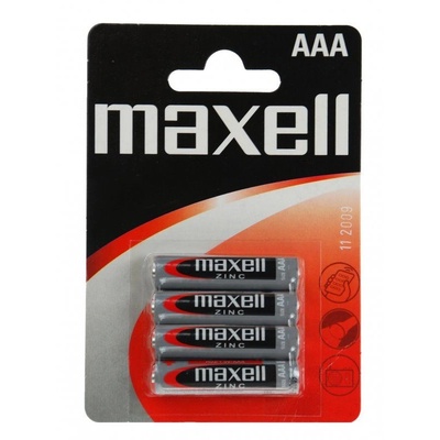 Maxell Комплект 4 батерии maxell, Цинк елемент, r-03 aaa (max154035)