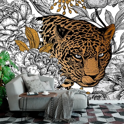 Art Gift Decor Фототапет - Тигър сред листата