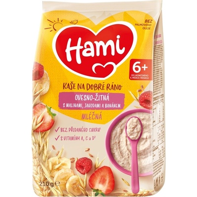 NUTRICIA Hami Ml.kaše na dob.ráno oves žito mal.jah.210 g