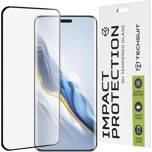 Techsuit Протектор за Honor Magic6 Pro - 111D Full Cover / Full Glue Glass / 3D Curved Screen - Черен