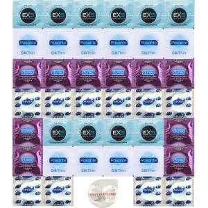  Premium Super Thin Package - 41 Thinnest Durex, Pasante, EXS, Sagami Condoms