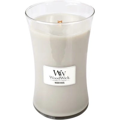 WoodWick Warm Wool ароматна свещ с дървен фитил 609, 5 гр