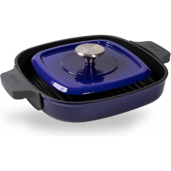 WOLL Грил тиган iron ind 24 см, с капак, син, woll (wl624-2ci-020)
