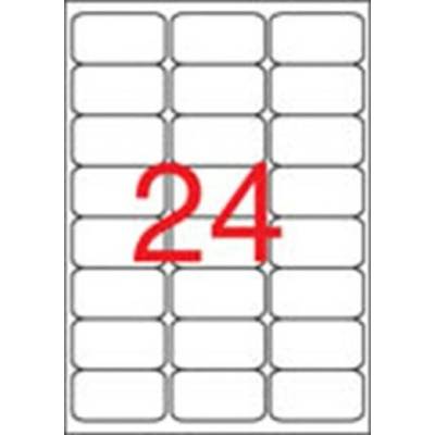 Etikety, univerzálne, 64x33,9 mm, zaoblené rohy, APLI, 2400 etikiet/bal