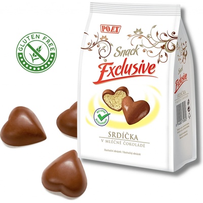 Poex Srdíčka v mléčné čokoládě 90 g