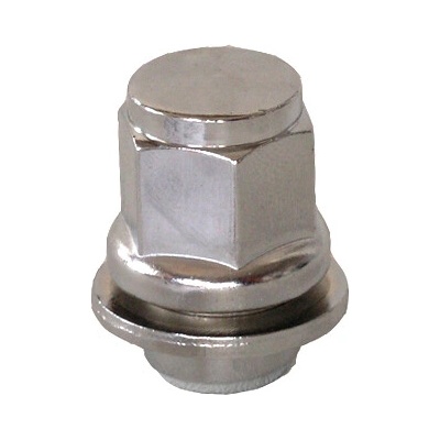 Matice na alu kola M14x1,5 s plochou podložkou, krček 18,5mm, klíč 21, výška 37,5 mm, uzavřená | Zboží Auto