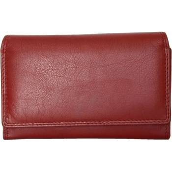 tmavě kožená peněženka HMT červená