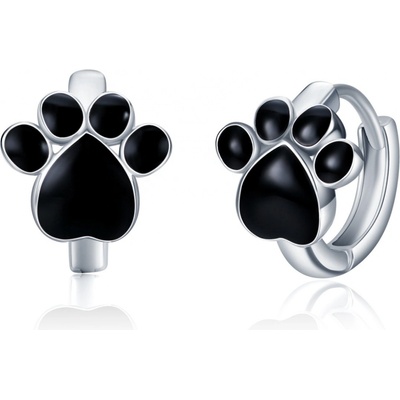 Olivie stříbrné kroužky ČERNÉ TLAPKY 4882