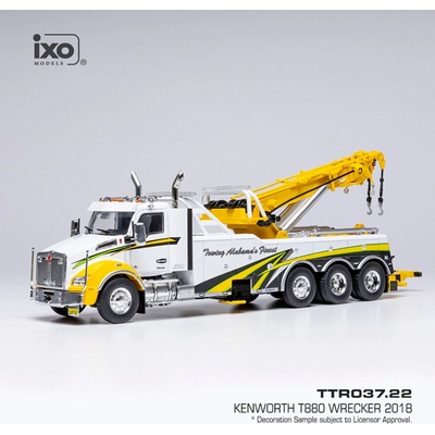 Kenworth T880 2018 Odtahová služba Bílá IXO 1:43