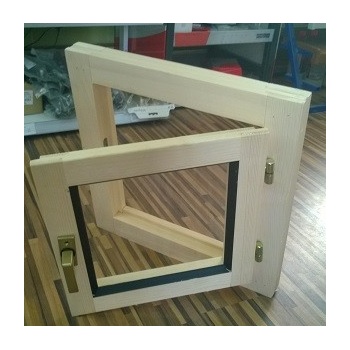 Dřevěné okno jednoduché otevíravé 60x60