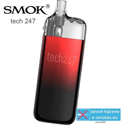 Smoktech Tech247 Pod 1800 mAh Red Black 1 ks