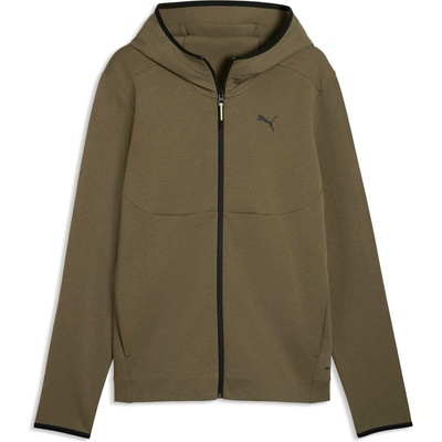 Puma Tech Full Zip Hoodie DK Khaki