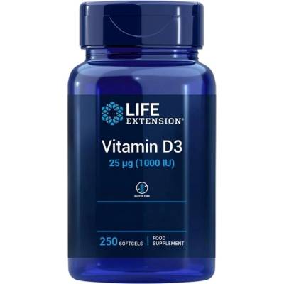 Life Extension Vitamin D3, 1000 IU, 250 софтгел капсули, Life Extension (01751EU LE)