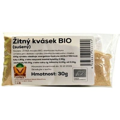 Natural Jihlava Kvások ražný sušený BIO 30 g