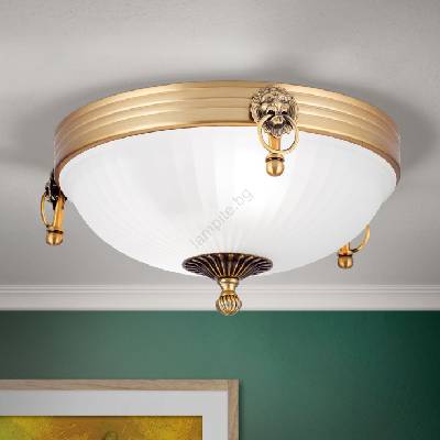 Orion DL 7-522/31 - Плафон ROCCA 2xE27/60W/230V Ø 31 см бронзов/бял (OR0136)