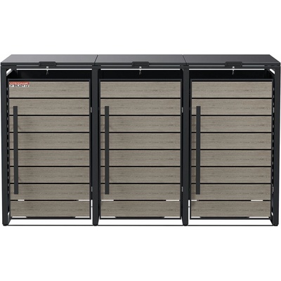 Scorpion elektro s.r.o Přístřešek na 3 popelnice D13GG3Z šedá.