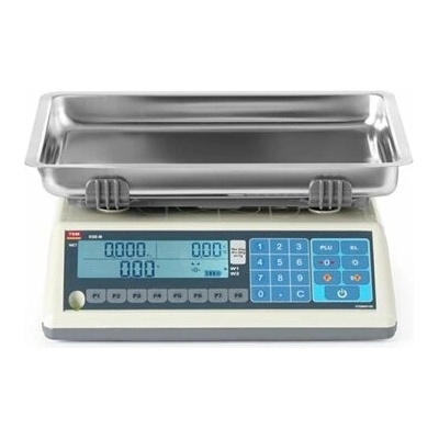 Váha s LCD displejom a hlbokou miskou, 30 kg, 355×330×(H)155 mm TEM030C-PZRH