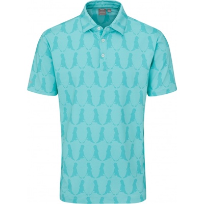 Pánska polokošile PING s potiskem Aruba blue Multi