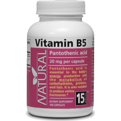 NuLab Vitamín B5 Kyselina pantoténová 20 mg 100 kapsúl