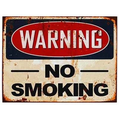 Ceduľa Warning - No Smoking