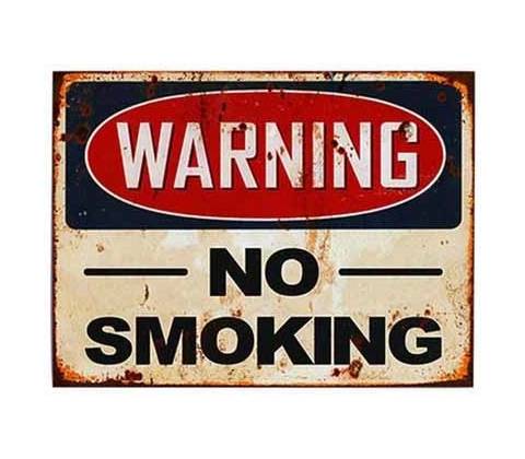 Ceduľa Warning - No Smoking