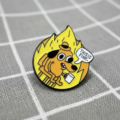 Pinarna Stressful "This is fine" Vystresované "To je v pohodě" v kolečku