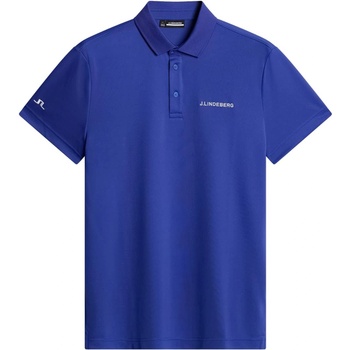 J Lindeberg Golf Блуза с яка J Lindeberg Golf Men's JLG Bridge Short-Sleeve Performance Polo Shirt - Clematis Blue