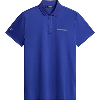 J Lindeberg Golf Блуза с яка J Lindeberg Golf Men's JLG Bridge Short-Sleeve Performance Polo Shirt - Clematis Blue