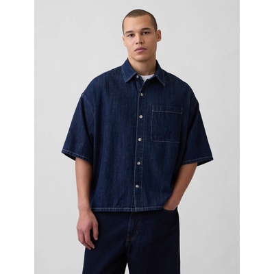Gap oversize džínová košile s logem tmavě modrá