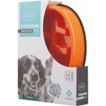 M-PETS Anti-Slip Dog Bowl Melamine Fish Bone Bowl - Купа за лакомо куче Рибена кост, оранжева, 27, 5 x 20 x 6 см, 1200 мл, Белгия - 10504017
