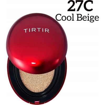 Tirtir Mask Fit Red Cushion dlhotrvajúci make-up v hubke s vysokou UV ochranou 27C Cool Beige 18 g