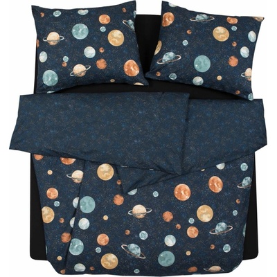 SCANquilt Obliečky klasik plus planets galaxy 140x200 70x90